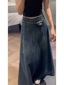MANMI | Chân Váy Jean A-Line Cao Waist Slim