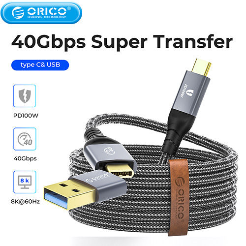 ORICO 20Gbps USB A Loại C Cáp sạc nhanh 2 Trong 1 Pd100w dây sạc Kabel ...