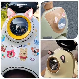 Hiasan Sepeda Listrik Sepeda Motor Dekorasi Kendaraan Listrik Dekorasi Aksesoris Telinga Kucing Lucu