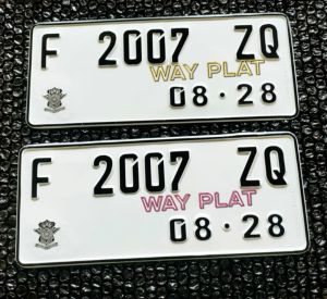 plat nomor motor font baru model terbaru 2pcs/sepasang