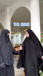 Khimar Syari Alsyahra เครื่องมือพิเศษเฉพาะ Audhah Jetblack ขนาด XXL