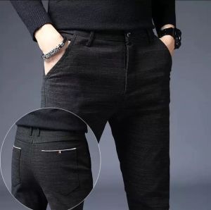 Mens casual pants summer elastic loose Korean style business mens pants