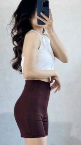 Quần đùi short nữ Kvy Q3 chất cotton nhập mịn dày dặn siêu co giãn