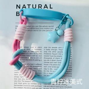 ถุงคลุมแก้วน้ำแบบถักสีสันสดใสสำหรับใช้กับแก้วน้ำอุ่นขนาดใหญ่ สายสะพายน้ำหนักเบา ถุงคลุมแก้วน้ำแบบอเนกประสงค์สำหรับทุกเพศทุกวัย