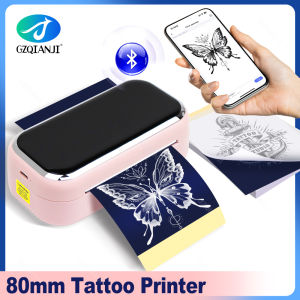 80mm Mini Tattoo Stencil Printer AIMO MR3 Wireless Thermal Tattoo Maker & 3inch Transfer Paper Fucos on Small Tattoo Pattern New
