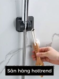 Giá đỡ vòi sen tắm vòi xịt rửa nhà vệ sinh đế inox 304 dán tường chắc chắn tiện dụng