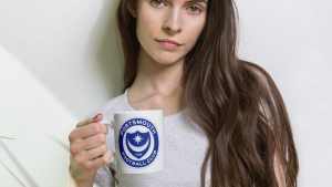 คูลเลอร์คิง Portsmouth แก้วกาแฟ 11 ออนซ์ สีขาว – เหมาะสำหรับชา กาแฟ และของขวัญ ของที่ระลึก