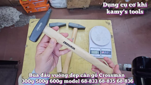 Búa đầu vuông dẹp cán gỗ Crossman 300g 500g 600g model 68-833 68-835 68-836