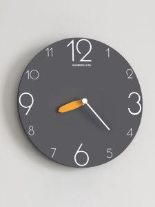 Đồng Hồ Trang Trí Tường Phòng Khách Hiện Đại Tối Giản Màu Xám Không Có Tiếng Ồn Đồng Hồ Tròn Gỗ Bắc Âu Đơn Giản Cho Nghệ Sĩ Sử Dụng