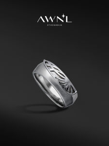 Nordic Design Alien Code S925 Silver Ring Gift For Boyfriend