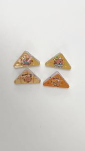 4pcs Mini Cartoon Paper Corner Clips Triangle-Bookmark Clamp Anti-Curl Corner Protection Stationery Tool For School Office Use