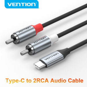 Vention | Vention USB C To RCA Audio Cable USB-C to 2RCA Male Jack Y Splitter Stereo Cord for iPhone 17 16 Samsung Pixel 7 Pro Audio Adapt