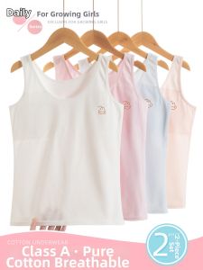 Comfortable Breathable Pure Cotton Girls Vest