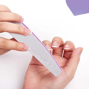 DUTRIEUX | 1/50Pcs Nail File Buffer 100/180 Grit Half Moon Double Side Sandpaper Nail Sanding Grinding Gel Nail Polish Manicure Tool