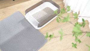 【Ready From SG】Double Layer Cat Litter Pad Non-Slip Washable Cat Litter Mat Splash-proof Easy to Carry