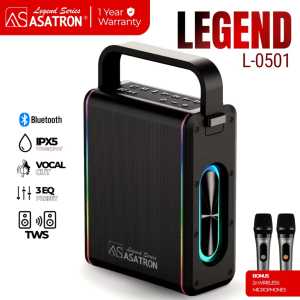 ASATRON LEGEND L-0501 PORTABLE BLUETOOTH SPEAKER DEEP BASS IPX5 POWER BANK TWS - INCLUDE MIC WIRELESS 2PCS 100% ORI