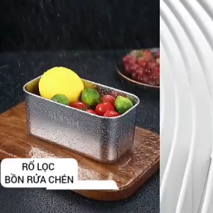 Khay rổ lọc rác bồn rửa chén bát Inox 304 LR01 chống hoen gỉ
