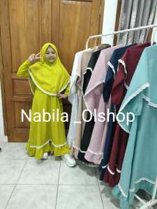 Baju Muslim Anak Perempuan & Set Jilbab