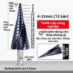 SONGQI | Bộ Đục Tay Cứng Cao cho Khoan Bảng Sắt và Nhôm