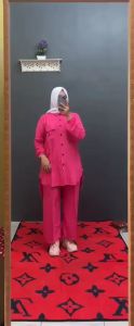 ONE SET POLO LINEN CANDY/ATASAN MUSLIMAH TERBARU/BUSANA MUSLIMAH TERBARU