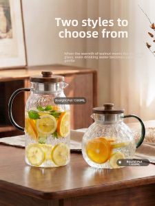 SHELI | Heat-Resistant Large Capacity Water Pitcher Glass Teapot for Juice and Flower Tea