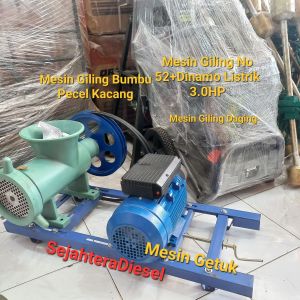 Mesin Giling Daging Meat Grinder Kacang No42 Dan No 52 Komplit Dinamo Listrik Siap Pakai
