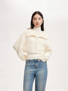 Vero Moda | Spring Wool Semi-High Neck Knit Sweater Set