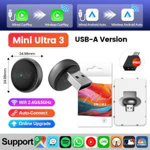 Carlinkit 2 In 1 Wireless Carplay Adapter Convert Wired To Wireless Carplay Wireless Control Plug & Play Carplay With USBA TypeC