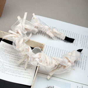 Hebe Style Lace Butterfly Knot Hair Clip Womens New 2024 Trendy Hairband Face Slimming Headwear Original Design Fresh out