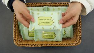 Little Haus Wipes Wet Tissue Baby 10pcs Fruit Tisu Basah Doorgift Goodies Kahwin Wedding Gift Travel Pack Wet Wipe Baby Cleaning Tisu Basah Murah