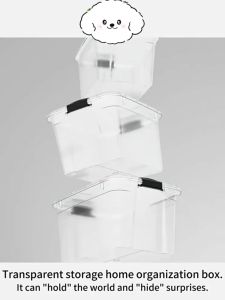 Transparent Storage Box & Multifunctional Organizer: Desktop Wardrobe Storage Solutions
