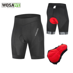 WOSAWE Mens Cycling Shorts Padded MTB Bike Shorts Cycling Bermuda Bicycle Riding Half Pants Shockproof Bike Biking Cycle Tights