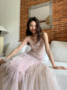 XXNING | Elegant and Graceful Autumn Womens Lace and Mesh Two-piece Set