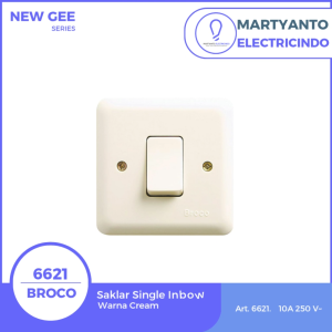 Broco Saklar Single/Engkel IB 6621 Warna Cream