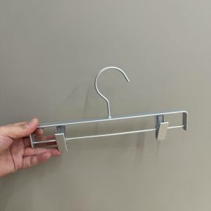 Aluminum Alloy Clothes Hanger Extendable Pants Hanger No Marking All Aluminum Material Trouser Clip Storage Organization