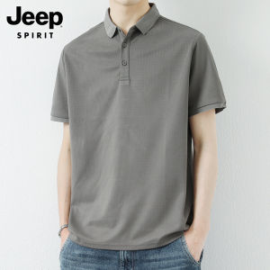 Jeep Jeep Short Sleeve T-Shirt Men Summer Trendy Easiest for Match Solid Color Coat Trendy Casual Polo Shirt Mens