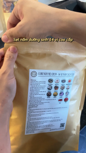 Set Canh Nấm Mẹ Chọn 14 Vị Trường Thọ Nấm Quý Cao Cấp Bổ Dưỡng Tốt Cho Sức Khỏe túi 100G