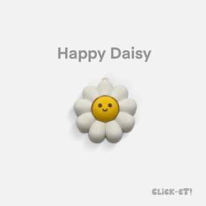 CLICK-ET! Happy Flower Clicker Keychain by Slycelab 3D Printed Cute Fidget Toy for Stress Relief