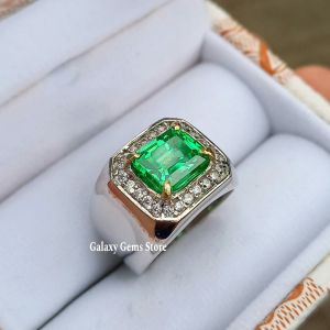 Cincin Batu Green AQuamarin Mewah Elegan