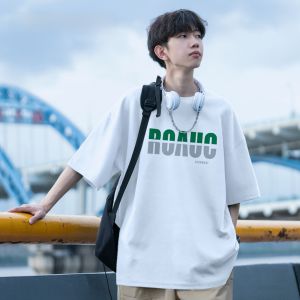 HetingHOME | เสื้อยืดคู่รักแขนสั้นหลวมๆ สำหรับฤดูร้อน ทรงหลวม ไม่ระบุเพศ เสื้อยืดคู่รักแบบลำลอง ทรงหลวม สำหรับผู้ชายและผู้หญิง