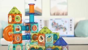 Mainan Edukasi Kepingan Plat Magnetic Set Bola Rail / Magnet 3d Paradise Tiles / Mainan Magnet Susun