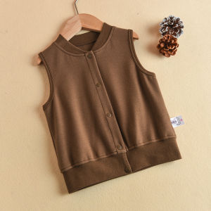 Baby Pure Cotton Vest Infant Protective Belly Single Layer Thin Spring Autumn Wear Outerwear Childrens Clothing Toddler Vest
