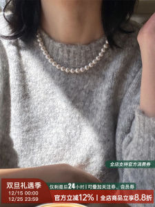 สร้อยคอแท้ Freshwater Natural Pearl Aurora เรียบง่ายหรูหรา เข็มขัดคอสั้นสุดเก๋สำหรับผู้หญิง ของขวัญที่ดีสำหรับวันเกิดและวันหยุด