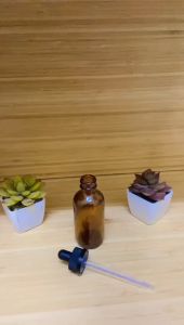 Botol Pipet Kaca Bening Amber & Tutup Botol Hitam 60 mL