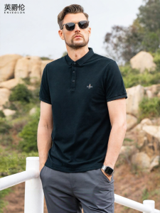 Enjeolon | Antibacterial Short Sleeve Polo Shirt for Men Summer Business Golf Ice Silk