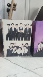 Celengan Target Jumbo Besar Karakter BTS Korea Piggy Bank Celengan Nabung Target Kpop Bts Bahan Kayu + Kunci Jumbo 16cmx16x20cm