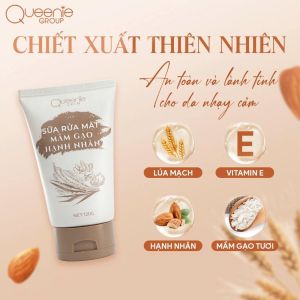 Sữa rửa mặt mầm gạo làm mềm da ngừa mụn Queenie Skin 120gr( bao bì mới)