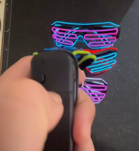 EL Wire LED Neon Glasses – Glowing Light-Up Party Sunglasses for Christmas Festivals & Events Lampu Cermin Mata