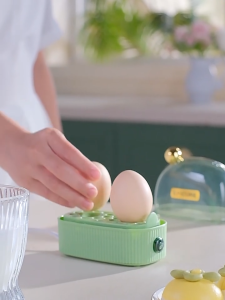BIMI Automatic Power Off Egg Boiler Machine Egg Poacher Food Steamer Electric Boiled Egg Maker MultiFunction Cat Shape Breakfast Machine Home Kitchen