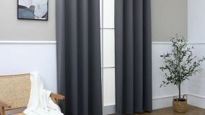 【BUY 1 TAKE 1】HC 2in1 Blackout Curtain & Gauze Curtain 100% Blackout Curtains With Rings Household Door Curtains Living Room Bedroo Curtain Design Free Shipping SUPER SALE 140×220CM 140X255CM